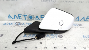 Зеркало боковое левое в сборе Ford Mustang mk6 15-23 3 пина, белое, царапины