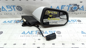 Зеркало боковое правое в сборе Ford Mustang mk6 15-23 3 пина, белое, царапины