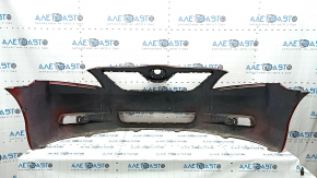 Бампер передний голый Toyota Camry v40 07-09 красный, прижат, царапины, трещины, сломано крепление