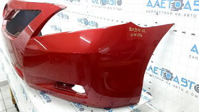 Бампер передний голый Toyota Camry v40 07-09 красный, прижат, царапины, трещины, сломано крепление