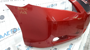 Бампер передний голый Toyota Camry v40 07-09 красный, прижат, царапины, трещины, сломано крепление