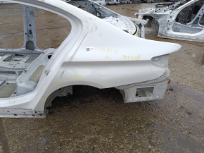 Aripă spate stânga BMW 5 G30 17-23 pe caroserie, albă, după reparație
