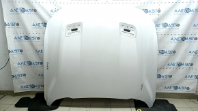 Капот голый Ford Mustang mk6 18-23 рест под воздуховоды, алюминий, белый YZ, песок