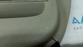 Обшивка двери карточка передняя левая Toyota Camry v40 бежевая с коричневым, вставка пластик, подлокотник велюр, под химчистку, побелел пластик, без управления, царапины
