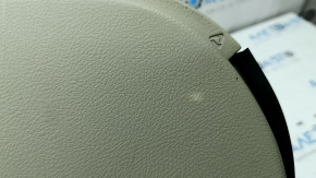 Обшивка двери карточка задняя левая Toyota Camry v40 бежевая с коричневым, вставка пластик, подлокотник велюр, с ручкой, под чистку, побелел пластик