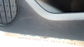 Panou ușă dreapta față negru pentru Ford Mustang mk6 18-20, inserție din material textil negru, cotiera din piele neagră, zgârieturi