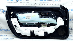 Panou ușă dreapta față negru pentru Ford Mustang mk6 18-20, inserție din material textil negru, cotiera din piele neagră, zgârieturi