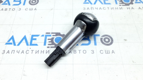 Ручка КПП Ford Mustang mk6 15-23 кожа черная, хром, царапины