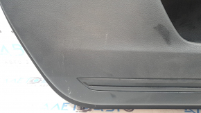 Обшивка двери карточка передняя левая Honda CRV 23-26 черная, подлокотник кожа черная с оранжевой строчкой, молдинг черный глянец, потёрт, под химчистку