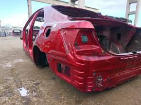 Четверть крыло задняя левая Toyota Camry v40 на кузове, красная, ржавая, после ремонта, вмятинка
