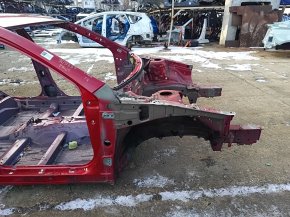 Panou lateral dreapta față al unui Toyota Camry v40, roșu, ruginit, vopsit
