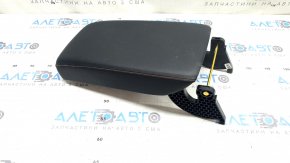 Cotieră consolă centrală Honda CRV 23-26, piele neagră cu cusături portocalii, fără suport, pentru curățare