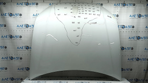 Капот голый Audi Q8 19-26 сталь, белый LC9A, после ремонта