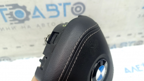 Подушка безопасности airbag в руль водительская BMW X5 G05 19-26 кожа черная, царапины