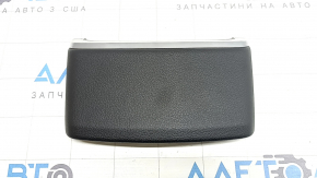 Ornamente consolă centrală Audi Q8 19-26, piele neagră cu crom, suport rupt