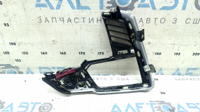 Накладка передней панели левая BMW X5 G05 19-23 под дерево Fineline Stripe, с подсветкой, царапины
