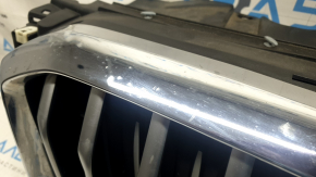 Решетка радиатора grill в сборе BMW X5 G05 19-23 с жалюзи дефлектором радиатора 3.0T с моторчиком, без камеры, X-LINE, хром, песок
