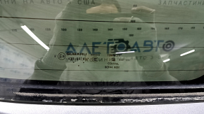 Дверь багажника голая со стеклом Subaru Forester 19-24 SK под спойлер, тонировка, графит P8Y, царапины на стекле