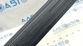 Накладка порога передняя левая Subaru Forester 19-24 SK черная, потерта
