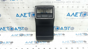Накладка центральной консоли задняя Subaru Forester 19-24 SK черная, под дефлектор, с накладкой, царапины