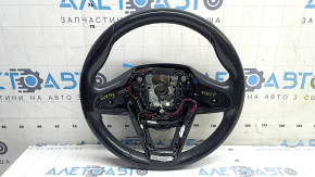 Руль голый BMW X5 G05 19-26 кожа черная с подогревом, под лепестки, Sport, царапины, потерт