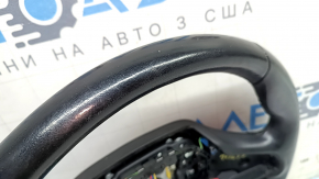 Руль голый BMW X5 G05 19-26 кожа черная с подогревом, под лепестки, Sport, царапины, потерт