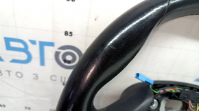 Руль голый BMW X5 G05 19-26 кожа черная с подогревом, под лепестки, Sport, царапины, потерт