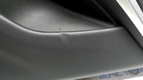 Panou decorativ ușă spate dreapta BMW X5 G05 19-22 piele neagră fără cortină, inserție din lemn Fineline Stripe, cotieră din piele neagră, cu mâner și suprapuneri, lovitură, zgârieturi