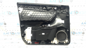 Panou ușă dreapta față negru pentru VW Tiguan 22-24, cotieră din piele neagră cu cusături albe, inserție din piele neagră, ornament gri, cu scârțâitor și mâner