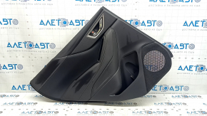 Panou ușă spate stânga Subaru Forester 19-24 SK, negru cu inserție gri, piele + stofă, cotieră din piele gri, bandaj negru mat, zgârieturi, urme de zgârieturi