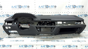 Торпедо передняя панель с AIRBAG BMW 7 G11 G12 16-19 экокожа, под проекцию, черная