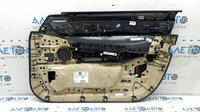 Panou ornamental ușă față stânga pentru BMW Seria 7 G11 G12 16-22, piele neagră, cu iluminare și mâner, Harman Kardon, parte inferioară, necesită curățare