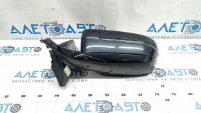 Oglindă laterală stânga BMW 7 G11 G12 16-22 cu 9 pini, neagră, partea inferioară neagră lucioasă, semnalizator, reglare automată a intensității luminii, cameră, BSM