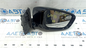 Зеркало боковое правое BMW 7 G11 G12 16-22 9 пинов, низ черный глянец, поворотник, камера, BSM, графит, царапины