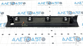 Ornamente prag interior, stânga față, BMW Seria 7 G11 G12 16-22, negru