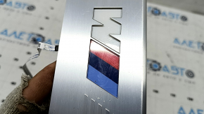 Накладка порога внешняя передняя левая BMW 7 G11 G12 16-22 хром с подсветкой, M-Sport, тычки, царапины
