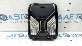 Lampă față pentru BMW 7 G12 16-19 cu faruri panoramice și control prin gesturi, neagră, cu ornamente