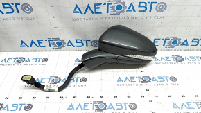 Зеркало боковое левое в сборе Ford Fusion mk5 13-20 14 пинов, BSM, поворотник, подогрев, подсветка, графит