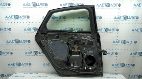 Дверь в сборе задняя левая Ford Fusion mk5 17-20 графит J7, 2 хром молдинга, ручка с хром, вмятина