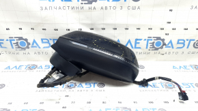 Зеркало боковое левое в сборе Audi Q5 80A 18-24 15 пинов, автозатемнение, поворотник, BSM, подогрев, черное, потерто