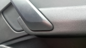 Panou decorativ ușă, spate dreapta, Audi Q5 80A 18-20, negru, cu inserție din lemn, cotieră neagră, Bang & Olufsen, cu mâner și suprapuneri, zgârieturi