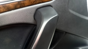Panou decorativ ușă, stânga față, Audi Q5 80A 18-20, negru, cu inserție din lemn, cotieră neagră, Bang & Olufsen, cu mâner și suprapuneri, zgârieturi