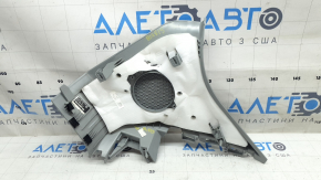 Ornament montant spate în spatele geamului stânga, Audi Q5 80A 18-24, gri, sub difuzor, zgârieturi, necesită curățare
