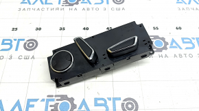 Comandă scaun pasager Ford Fusion mk5 17-20, negru cu crom, cu butoane, suport lombar sub suport