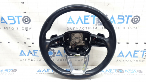 Руль голый Audi Q5 80A 18-20 кожа, черный, с подогревом, с лепестками, без кнопок, царапины, потерт