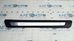 Ornamente prag exterior Audi Q5 80A 18-24 negre și cromate, zgârieturi