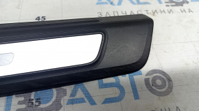 Ornamente prag exterior Audi Q5 80A 18-24 negre și cromate, zgârieturi