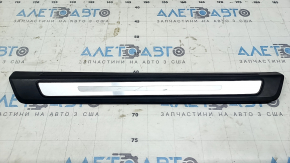 Ornamente prag exterior Audi Q5 80A 18-24 negre și cromate, zgârieturi