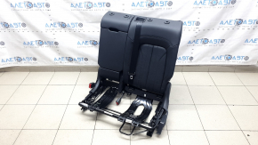 Spătarul scaunelor din spate, al doilea rând, stânga, Audi Q5 80A 18-20, piele neagră, standard, cu centură și cotieră, încălzit, mecanic, uzat
