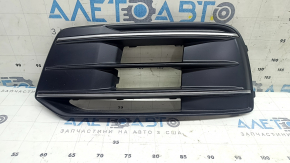 Решетка переднего бампера левая Audi Q5 80A 18-20 с хромом, песок